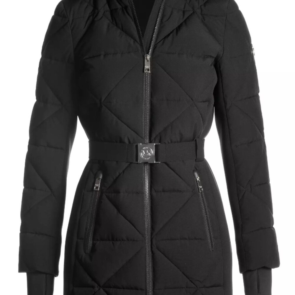 Michael Kors Black Hooded Puffer Coat - Picture 4 of 5
